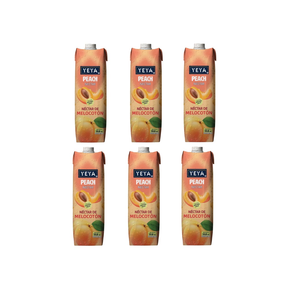 Néctar de melocotón YEYA (6 x 1 L / 33.8 fl oz) - Imagen 1