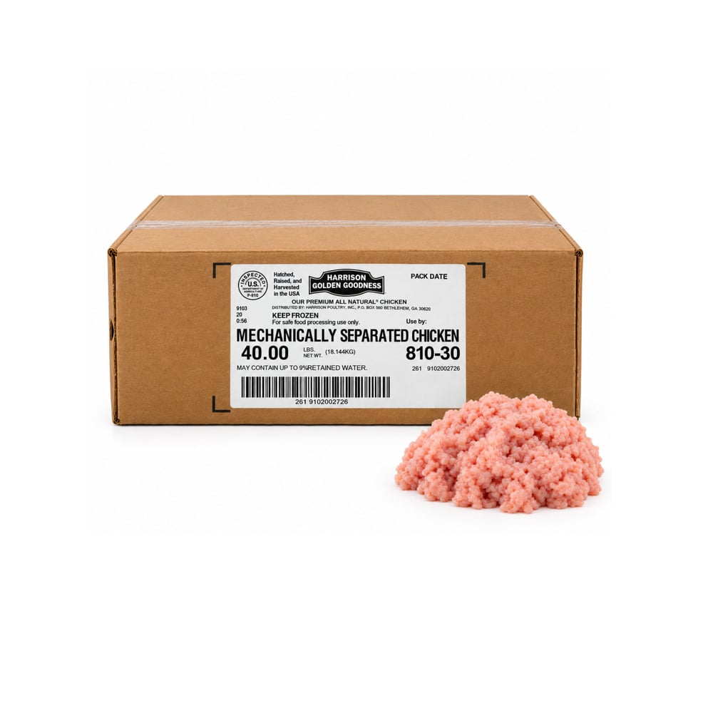 Carne de pollo separada mecánicamente Harrison Golden Goodness (18.14 kg / 40 lb) - Imagen 1