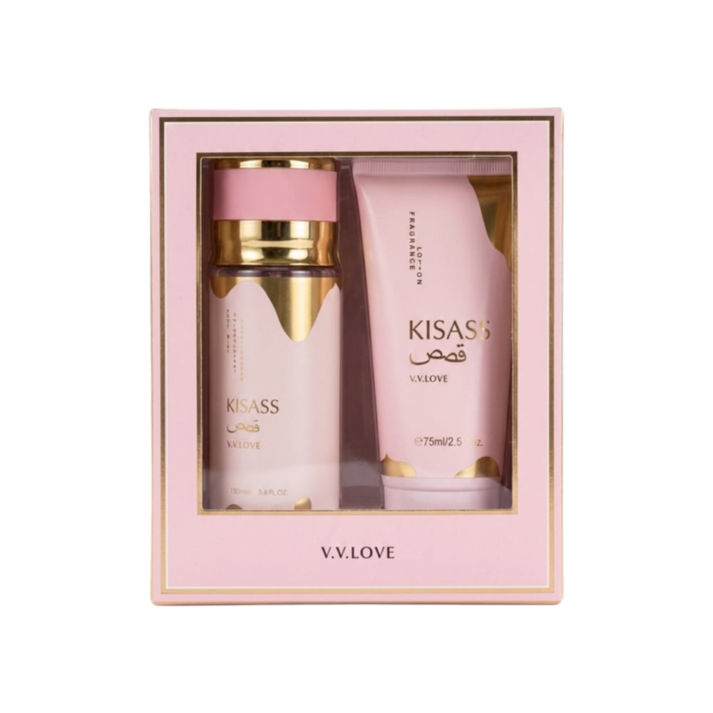 Set de perfume y crema corporal KISASS V.V.LOVE - Imagen 1