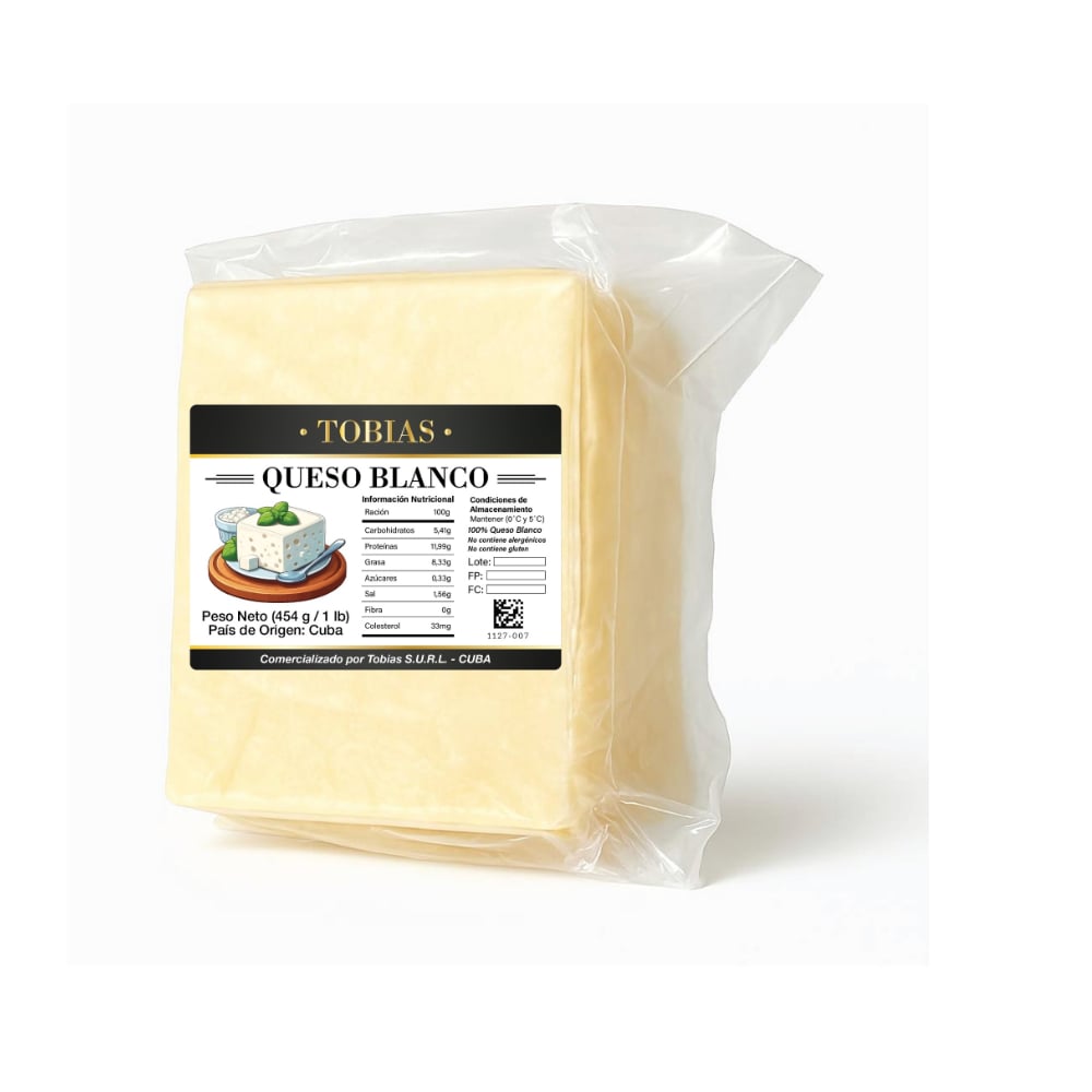 Queso blanco Tobías (454 g / 1 lb) - Imagen 1