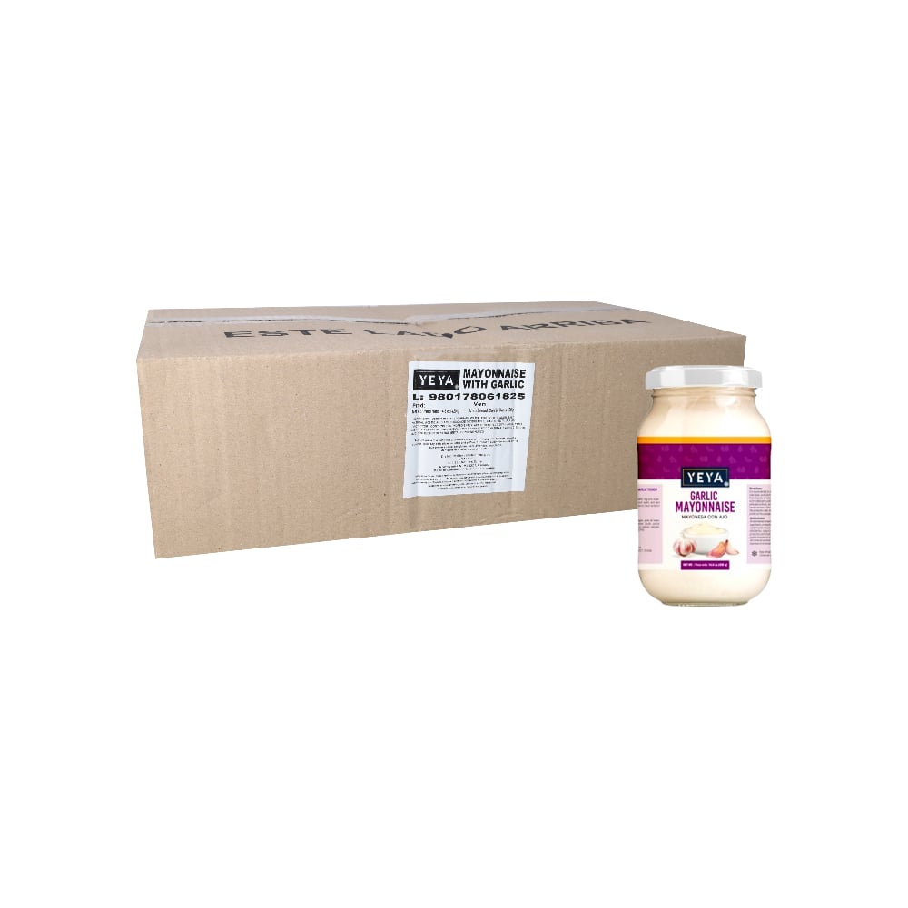 Mayonesa con ajo YEYA (24 x 420 g / 14.8 oz) - Imagen 1