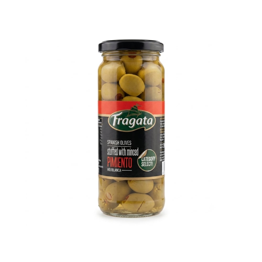 Aceitunas hojiblanca verdes rellenas de pimiento Fragata (340 g / 11.99 oz) - Imagen 1