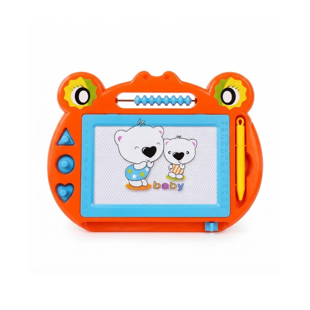 Mini pizarra magnética anaranjada y azul con diseño de rana Gladsome Bear - Imagen 1