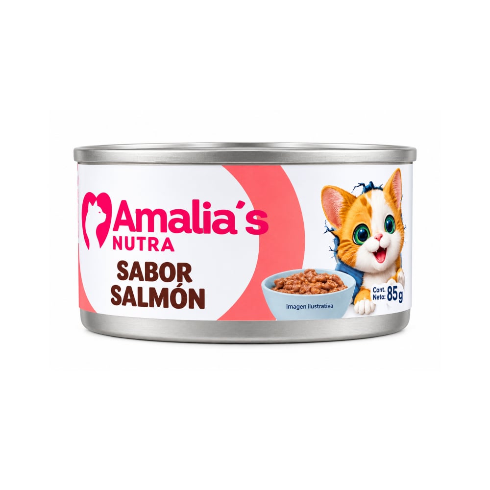 Comida húmeda para gatos sabor salmón Amalia's Nutra (85 g / 2.9 oz) - Imagen 1