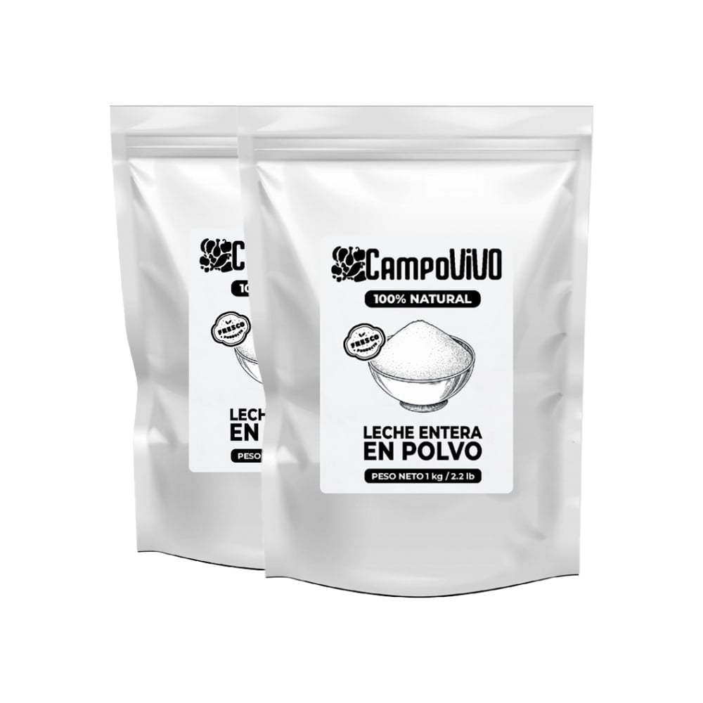 Leche entera en polvo Campo Vivo (2 x 1 kg / 2.2 lb) - Imagen 1