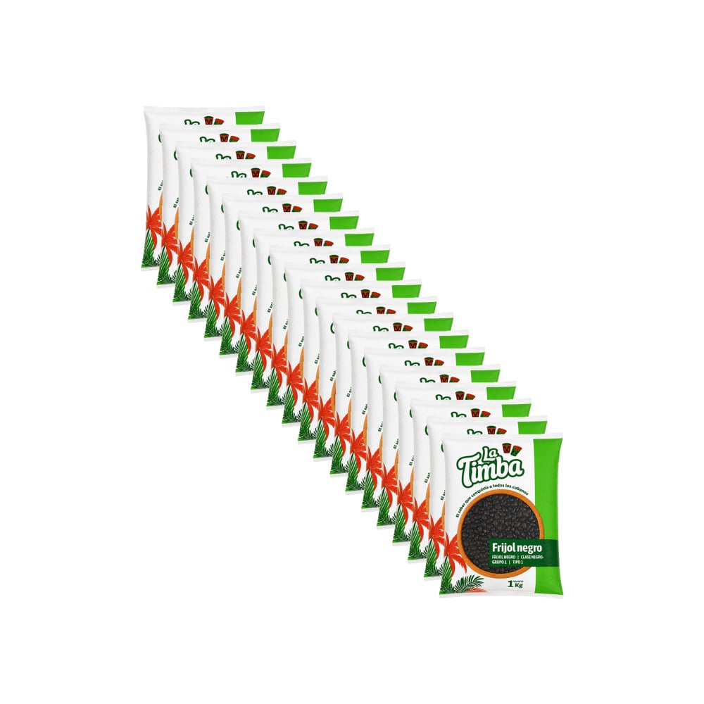 Frijoles negros La Timba (20 x 1 kg / 2.2 lb) - Imagen 1