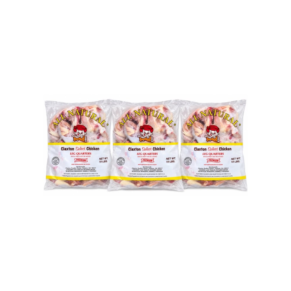 Cuartos traseros de pollo Claxton Select ( 3 x 4.54 kg / 10 lb) - Imagen 1