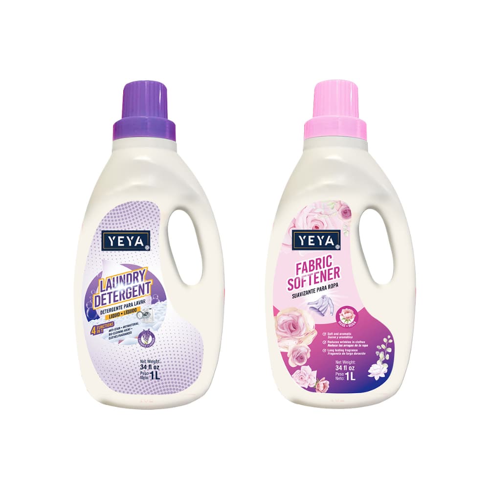 Detergente líquido y suavizante para lavar Yeya (2 x 1 L) - Imagen 1
