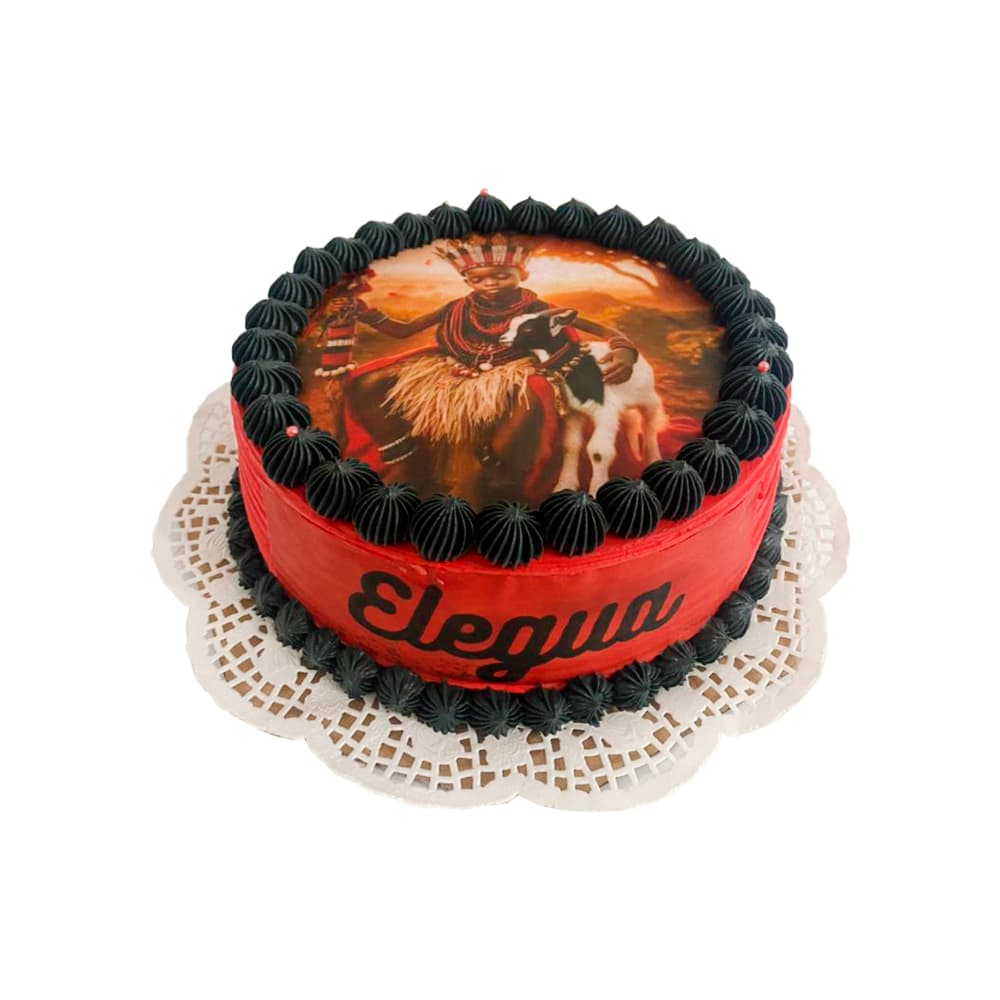 Cake de nata temática de Elegua MCH Panadería (10 comensales) - Imagen 1