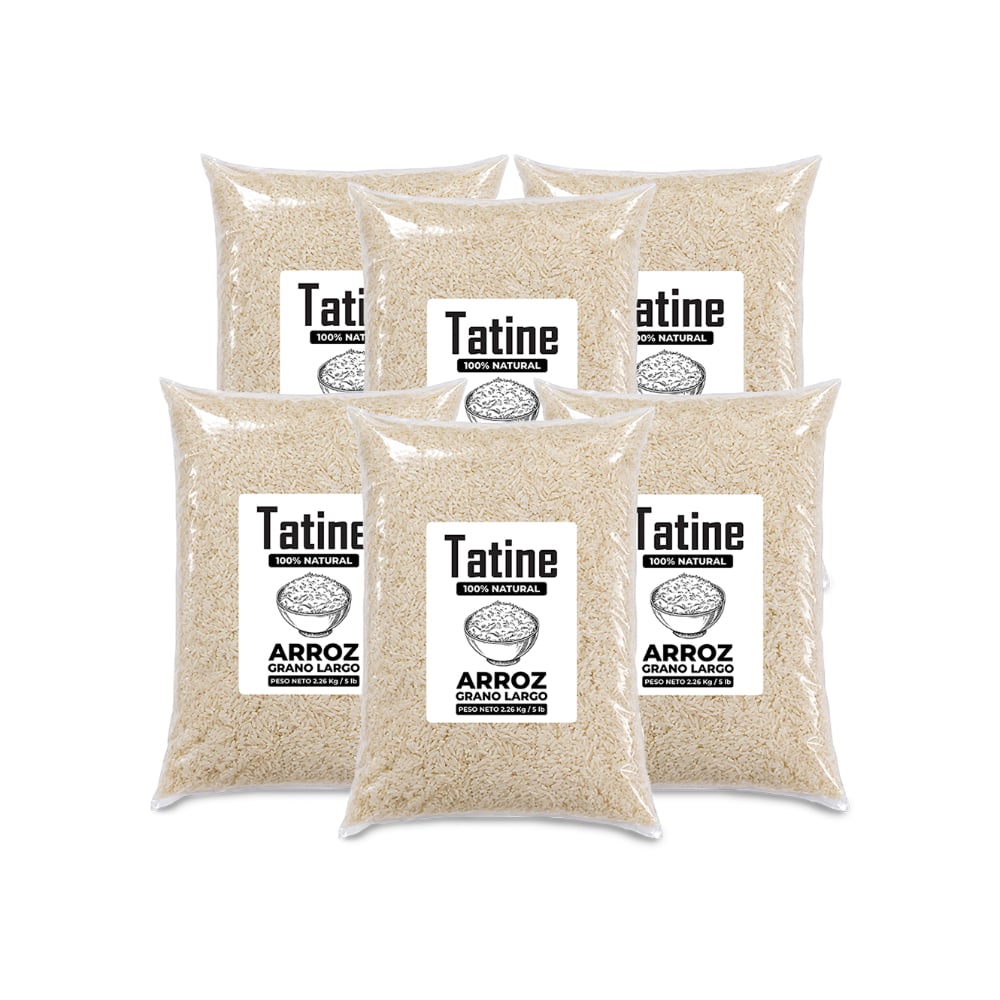 Arroz de grano largo Tatine (6 x 2.26 kg / 5 lb) - Imagen 1