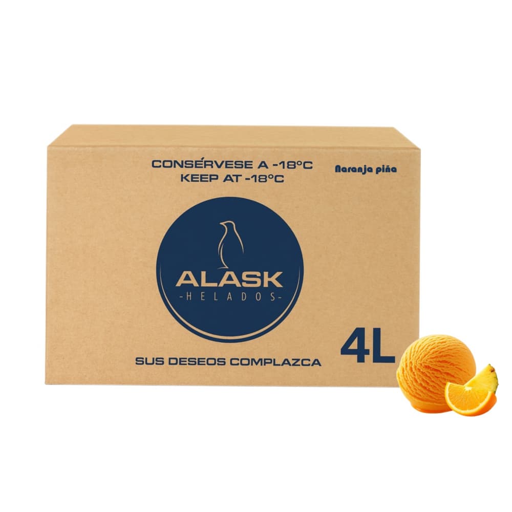 Helado sabor naranja piña Alask (4 L) - Imagen 1