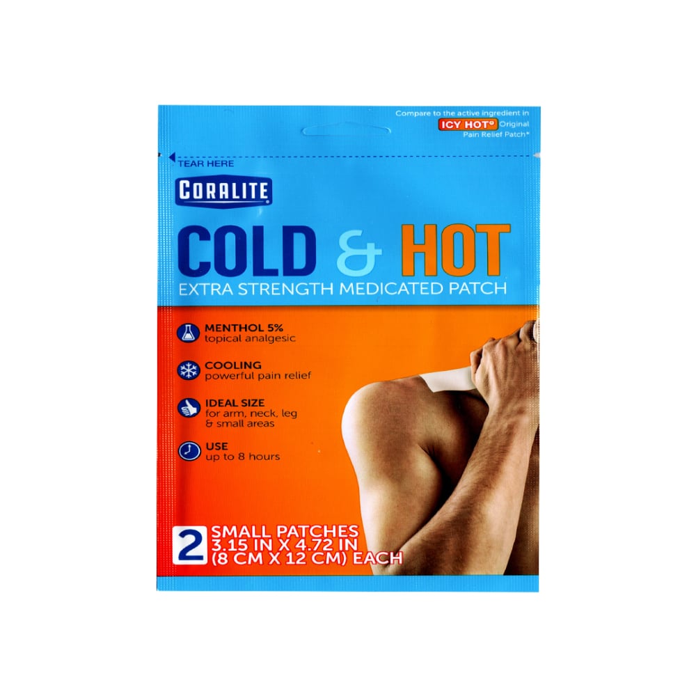 Parche medicado extrafuerte, frío y caliente Coralite (2 U) - Imagen 1