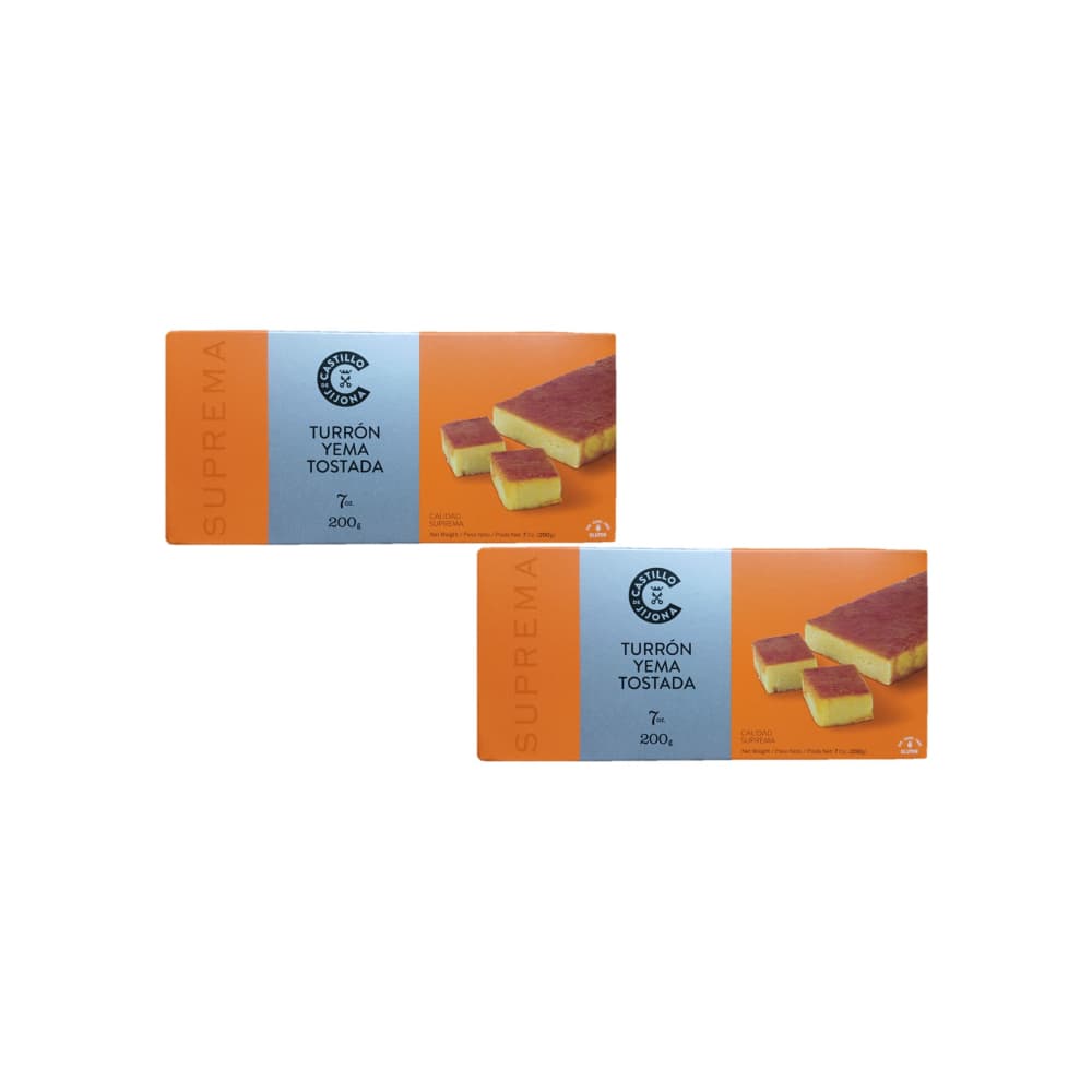 Turrón yema tostada Castillo de Jijona (2 x 200 g / 7 oz) - Imagen 1