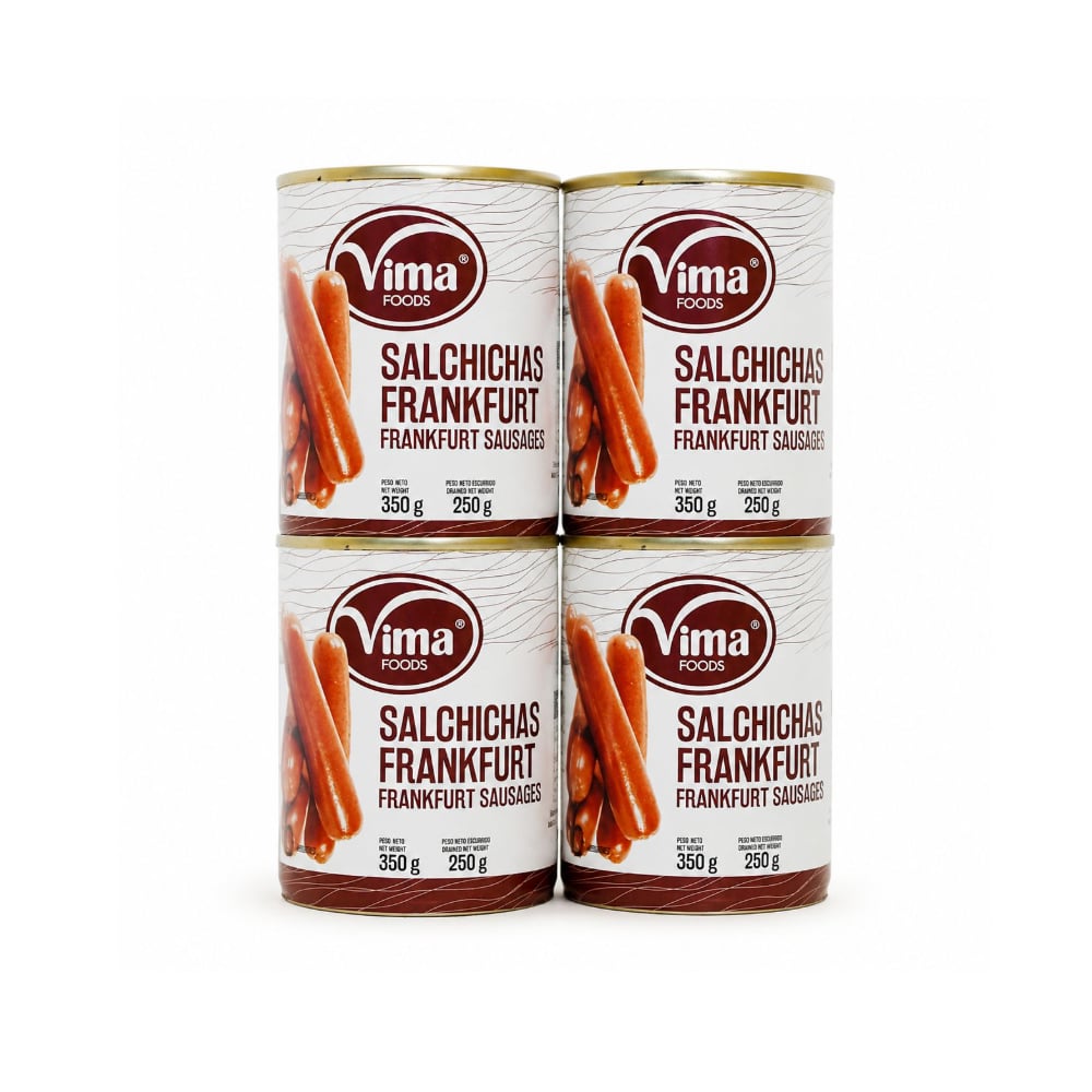 Salchichas Frankfurt Vima Foods ( 4 x 350 g / 12.34 oz) - Imagen 1