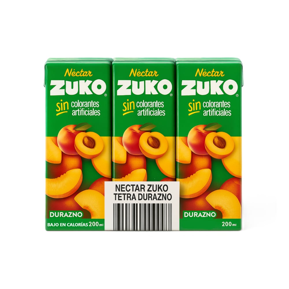Néctar de durazno Zuko (6 x 200 ml) - Imagen 1