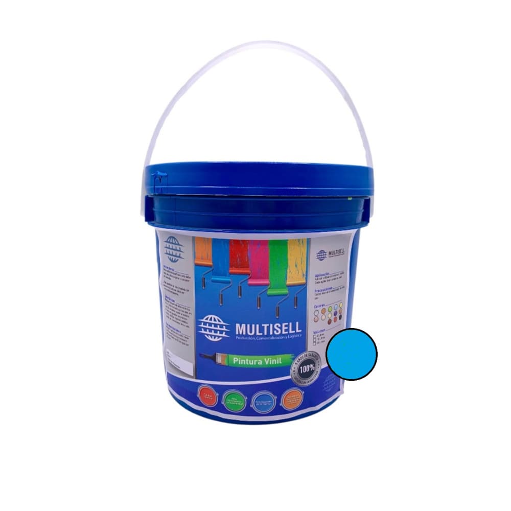 Pintura vinil azul topacio Multisell (4 L) - Imagen 1