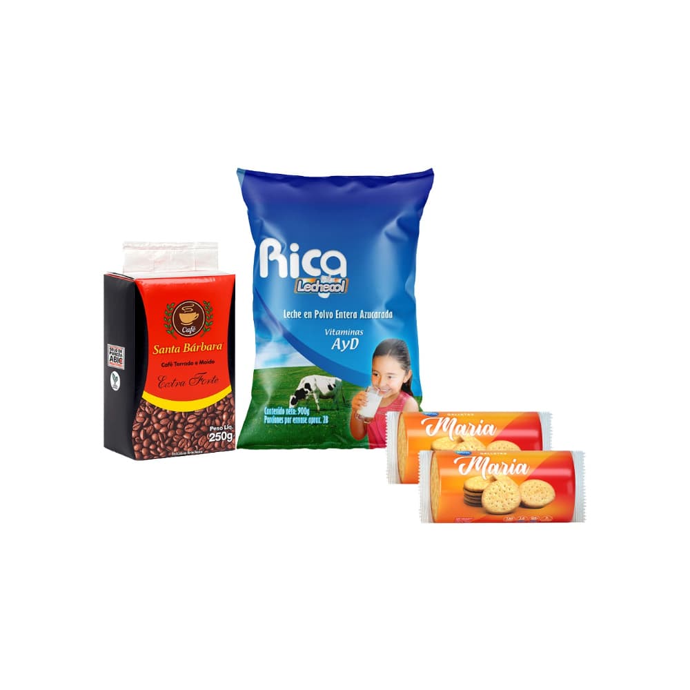 Combo de café + leche entera azucarada + galletas maria - Imagen 1
