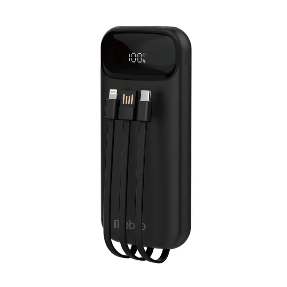 Batería portátil de carga rápida de 10000 mAh color negro Nebro WB-036 - Imagen 1