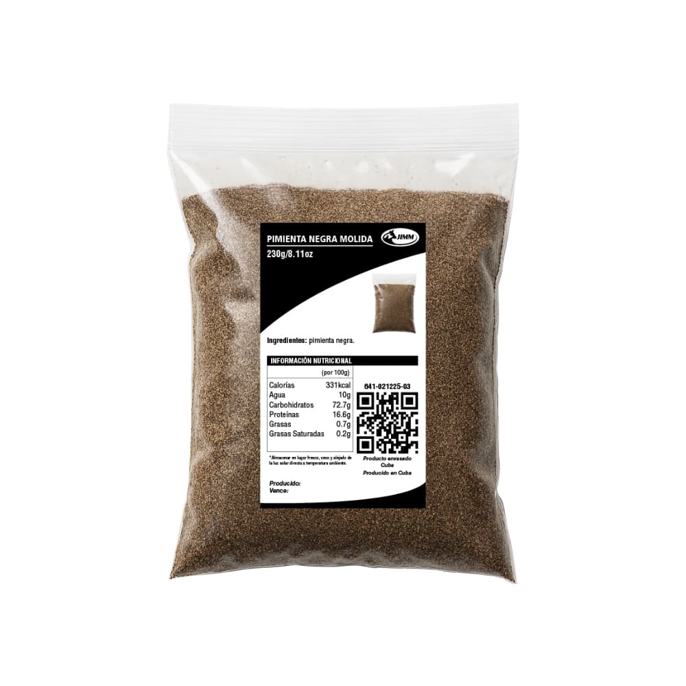 Pimienta negra molida Jimm (230 g / 8.11 oz) - Imagen 1