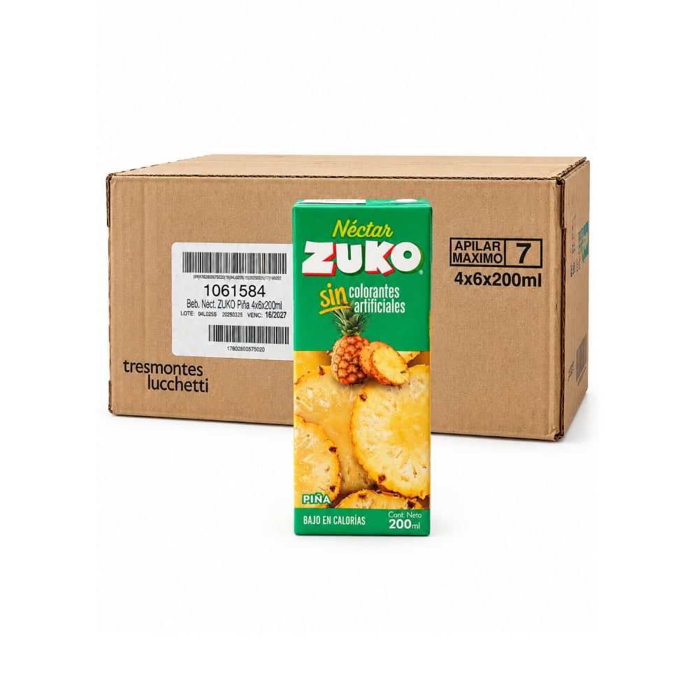 Néctar de piña Zuko (24 x 200 ml) - Imagen 1