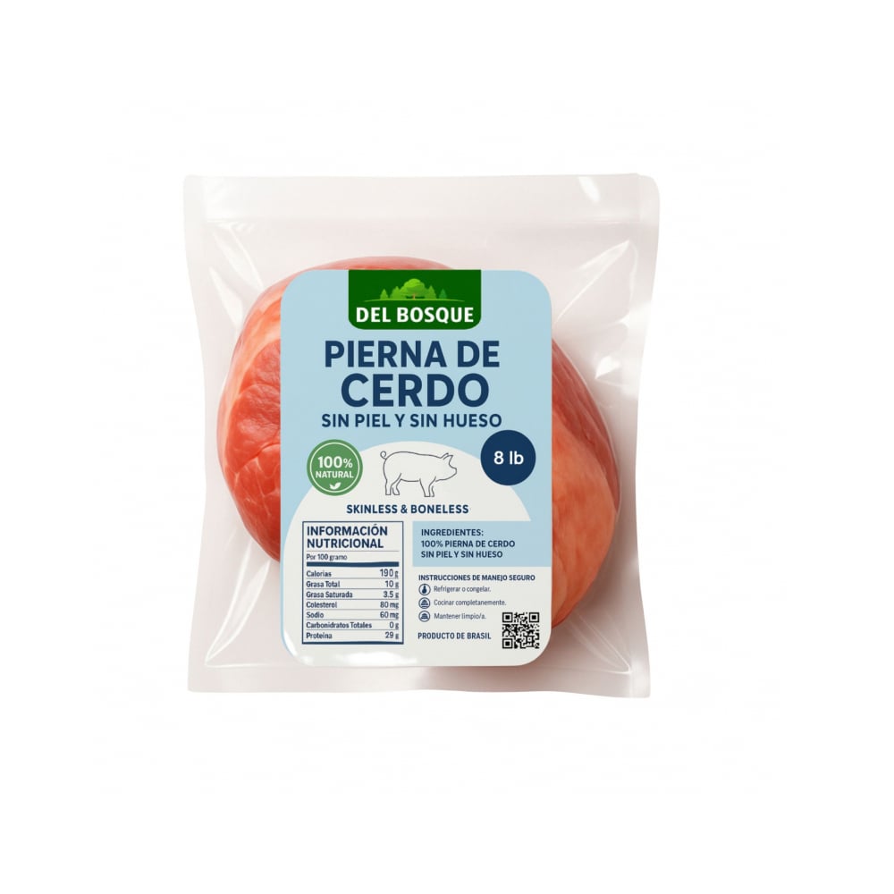 Pierna de cerdo sin piel y sin hueso Del Bosque (3.63 kg / 8 lb) - Imagen 1