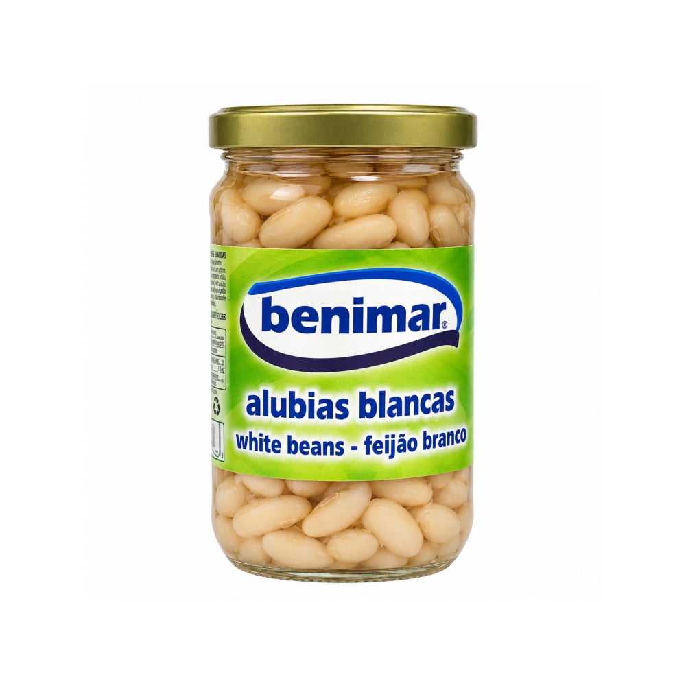 Alubias blancas cocidas Benimar (290 g / 10.2 oz) - Imagen 1