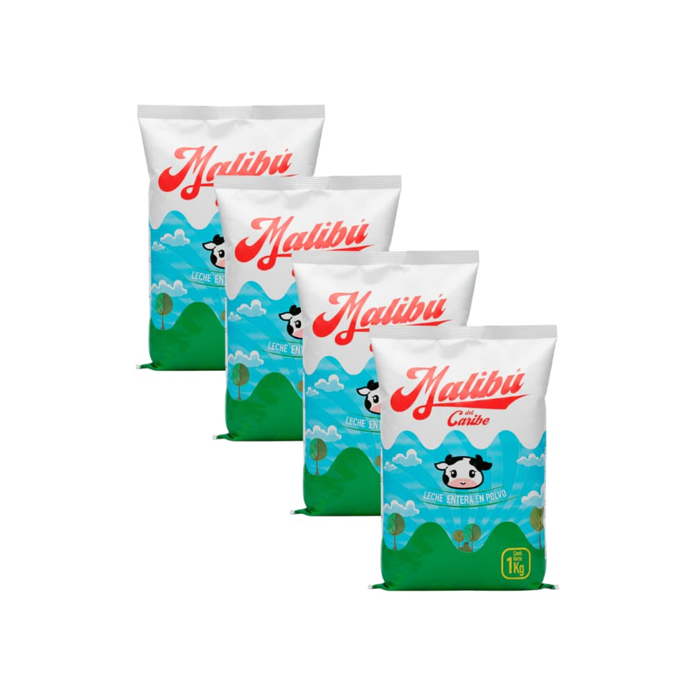 Leche entera en polvo Malibú (4 x 1 kg / 2.2 lb) - Imagen 1