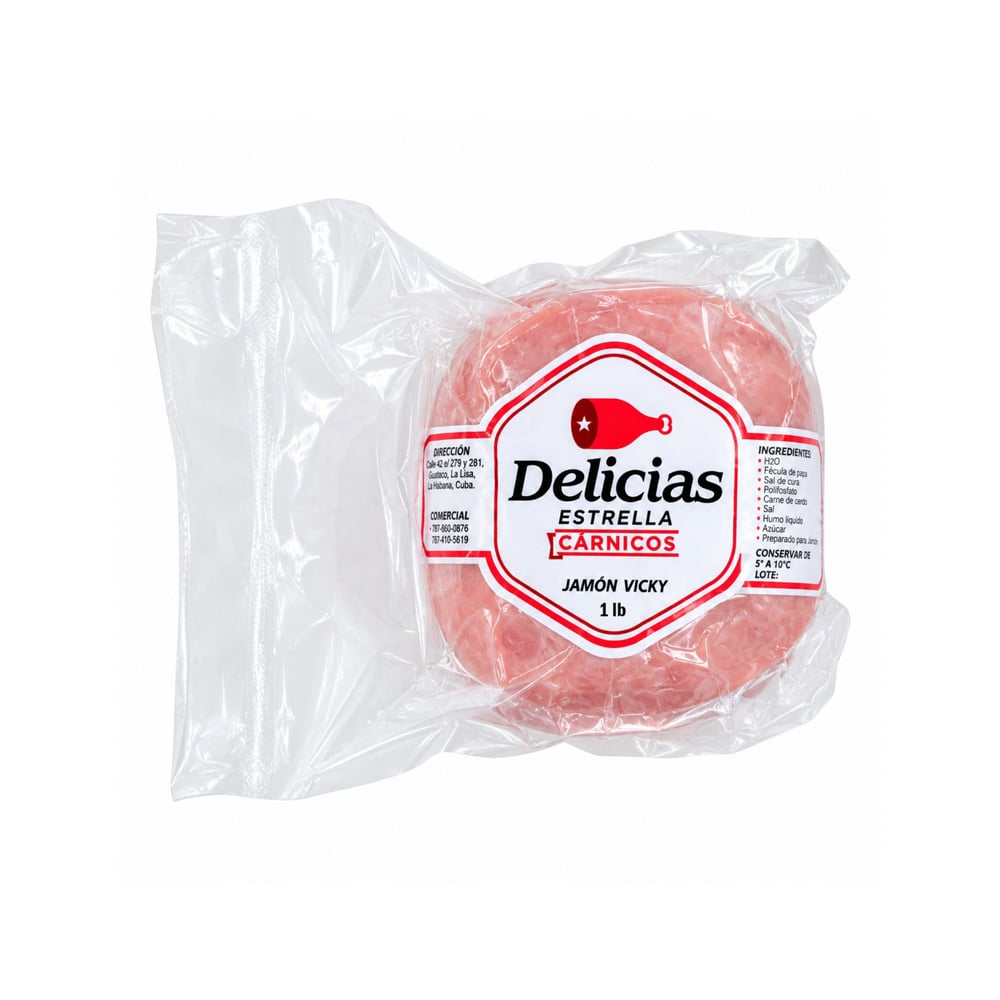 Jamón Vicky Delicias Estrella (453 g / 1 lb) - Imagen 1