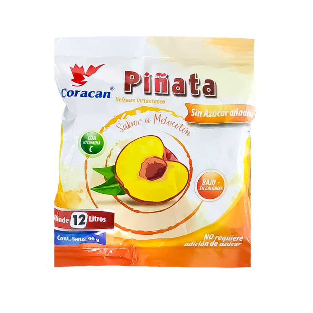 Refresco instantáneo sabor melocotón Piñata Coracan (90 g / 3.17 oz) - Imagen 1