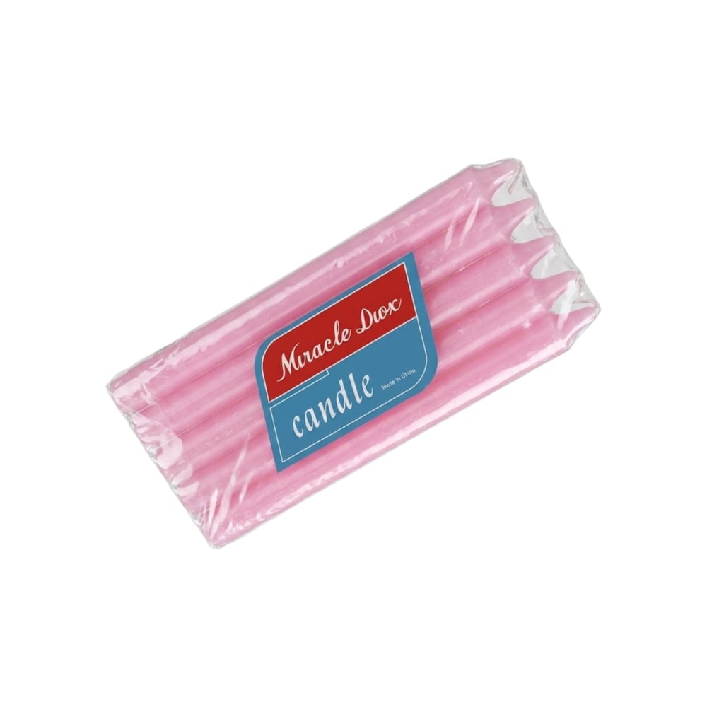Velas color rosa Miracle Diox (10 U) - Imagen 1