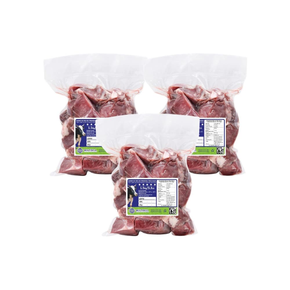 Carne de res de primera troceada Multisell (3 X 1.50 kg / 3.3 lb) - Imagen 1