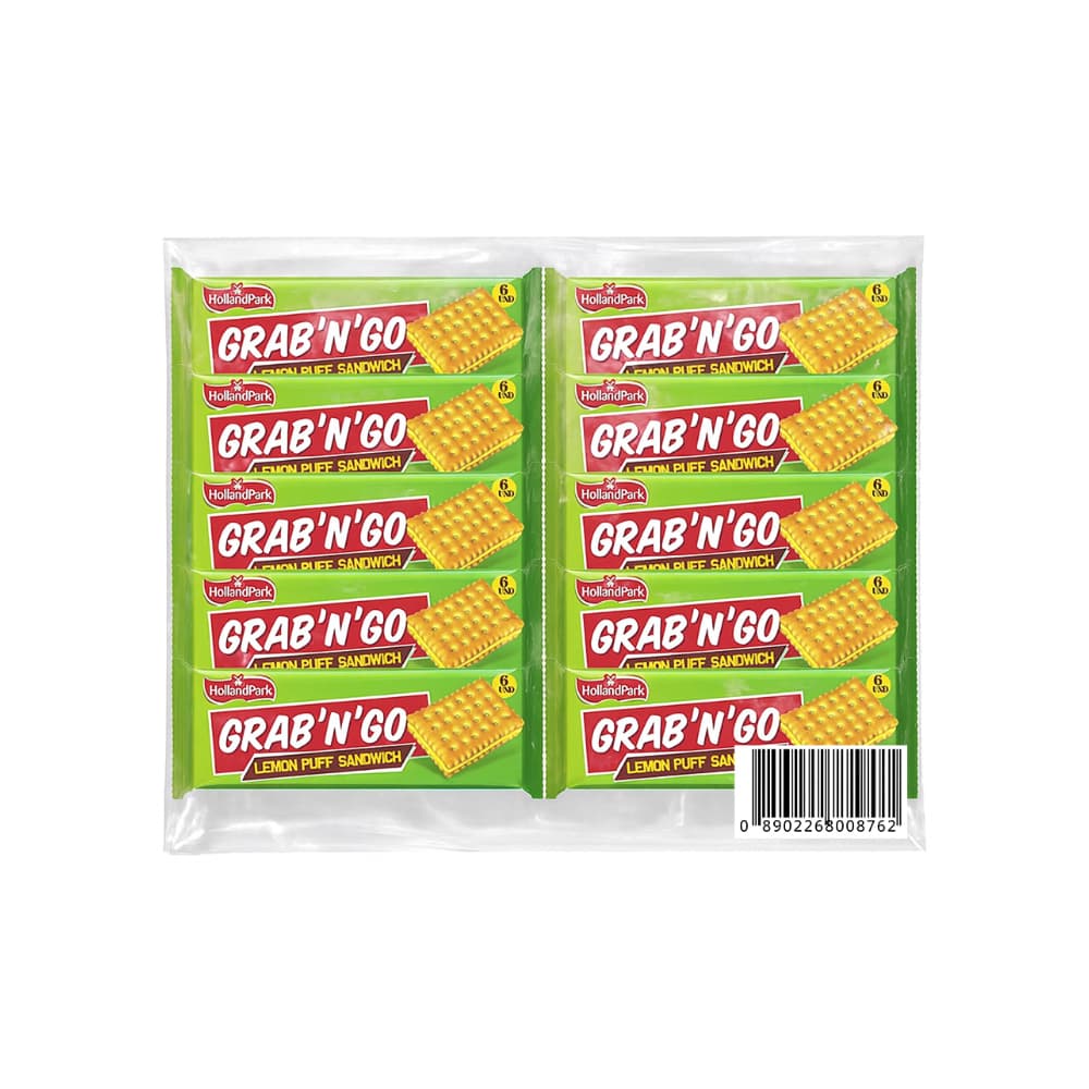 Galletas Grab'n'Go con crema de limón Holland Park (10 x 37 g / 1.30 oz) - Imagen 1