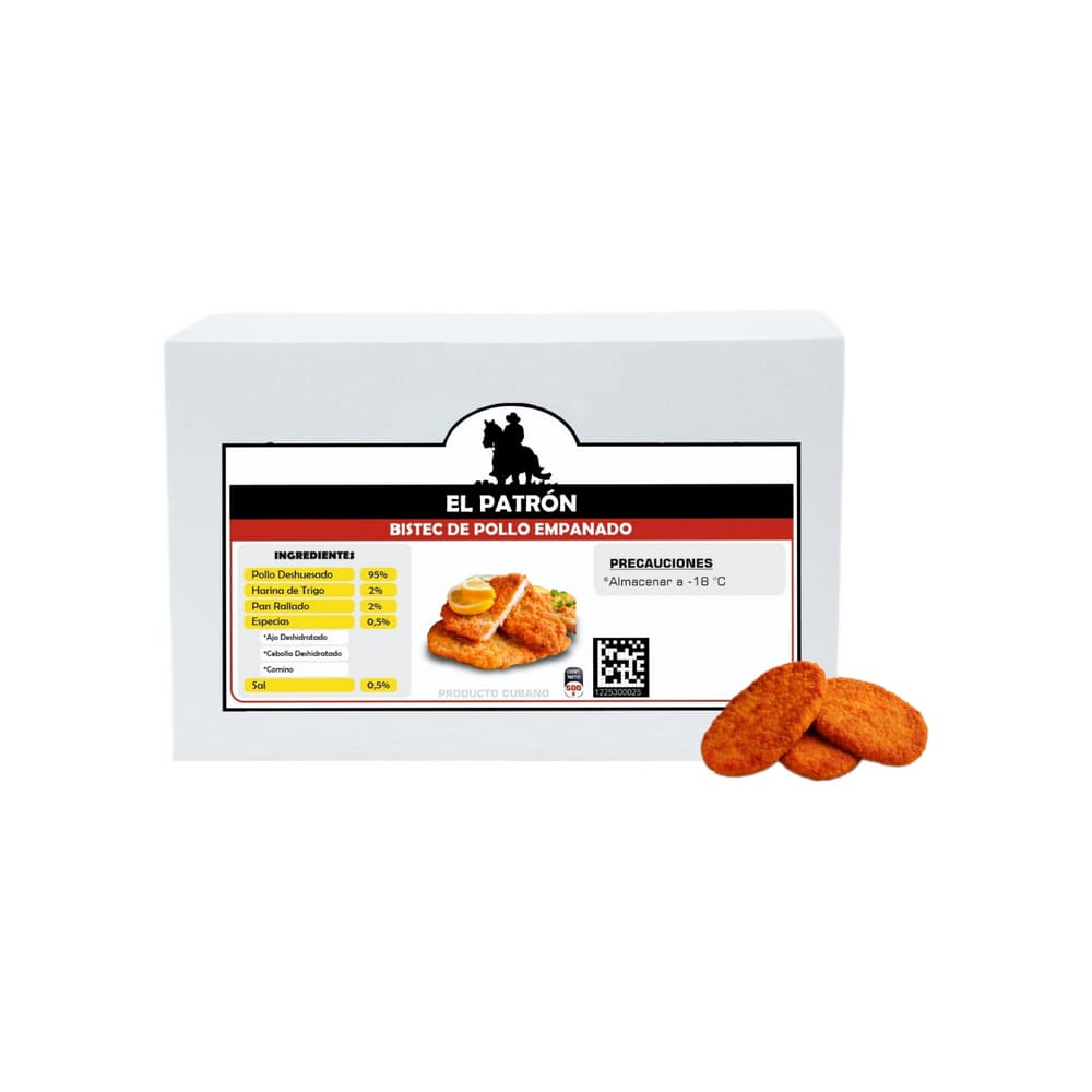 Bistec de pollo empanado El Patrón (500 g / 1.10 lb) - Imagen 1