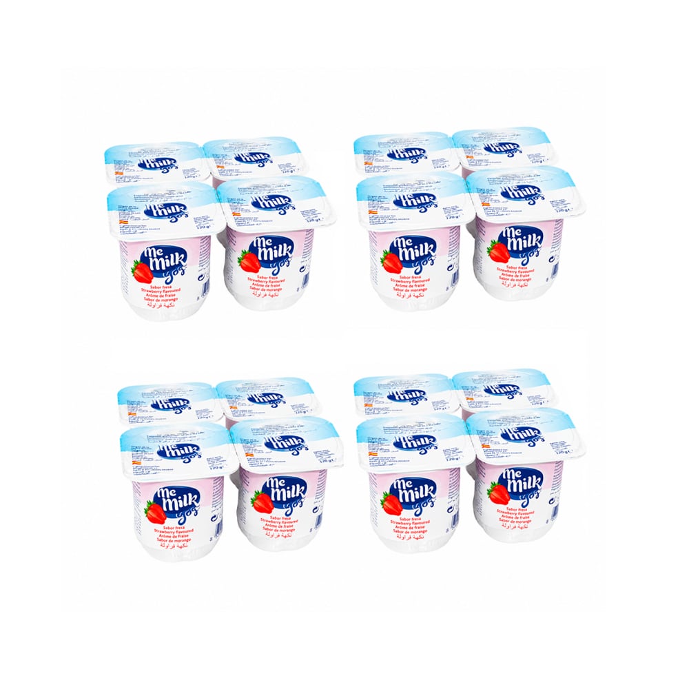 Yogur pasteurizado con sabor a fresa Me Milk (16 x 120 g / 4.23 oz) - Imagen 1