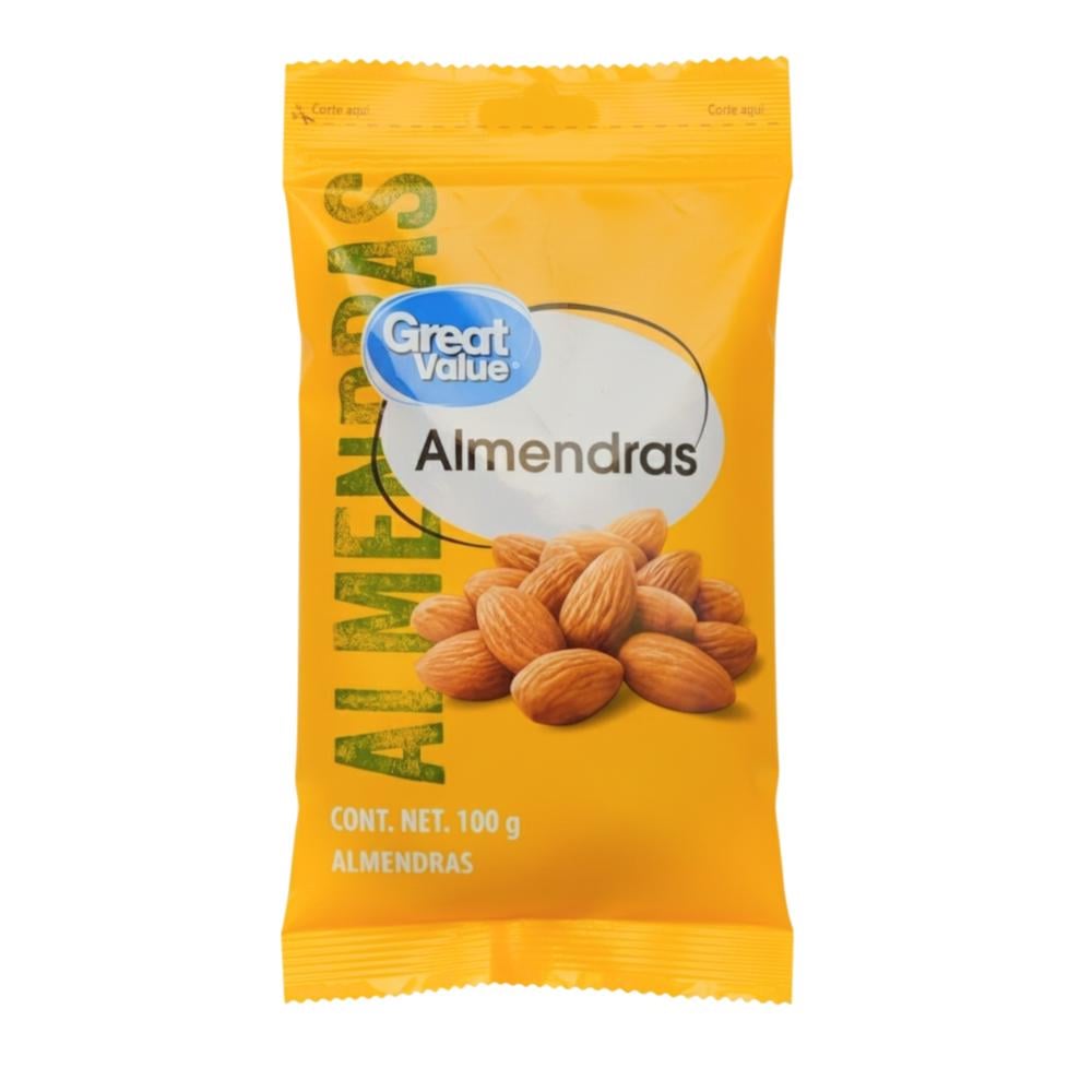 Almendras Great Value (100 g / 3.5 oz) - Imagen 1