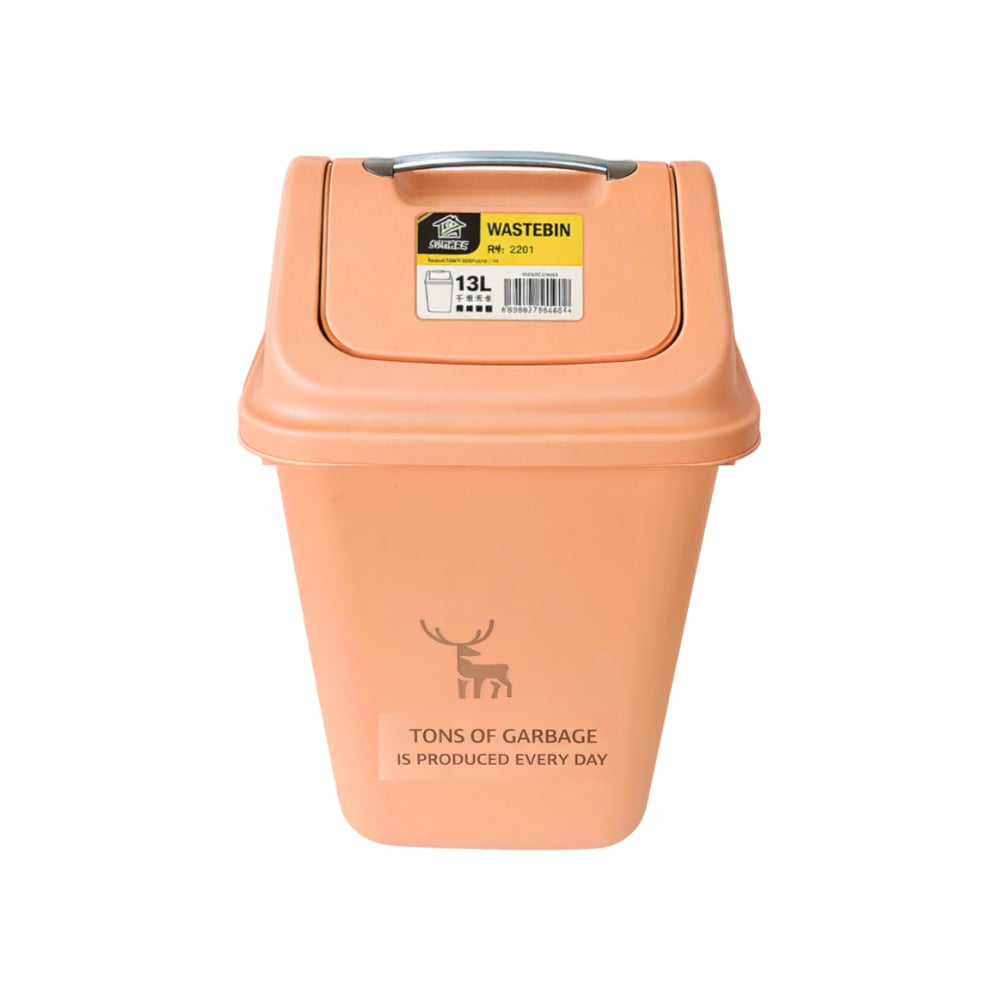 Cubo de basura portátil con tapa abatible Wastebin - Imagen 1
