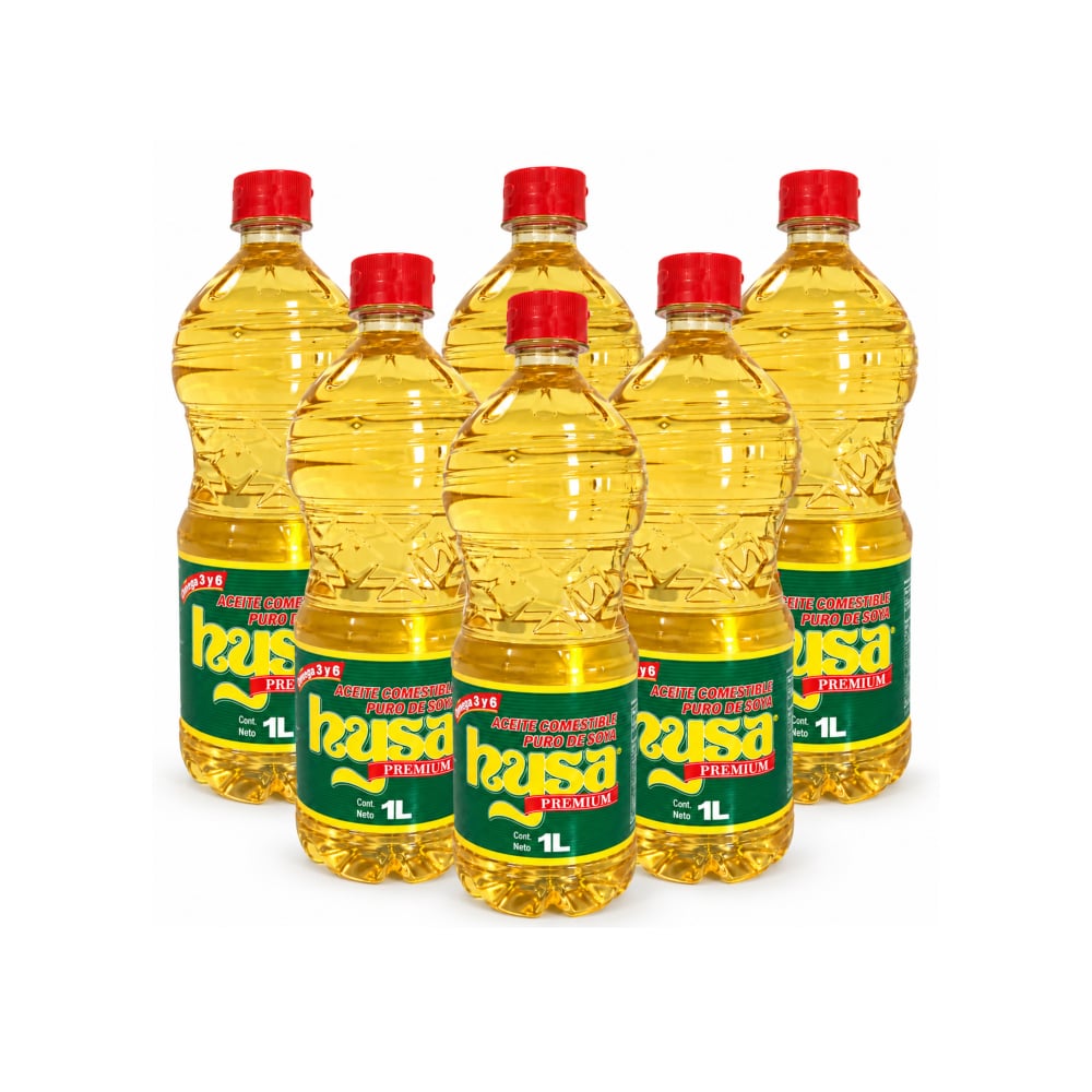 Aceite de soya puro Hysa (6 x 1 L) - Imagen 1