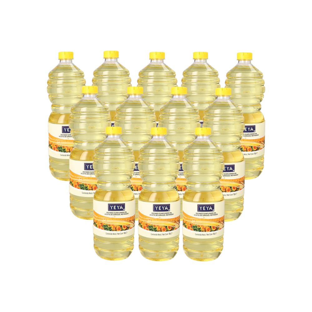 Aceite de girasol refinado Yeya (12 x 1 L) - Imagen 1