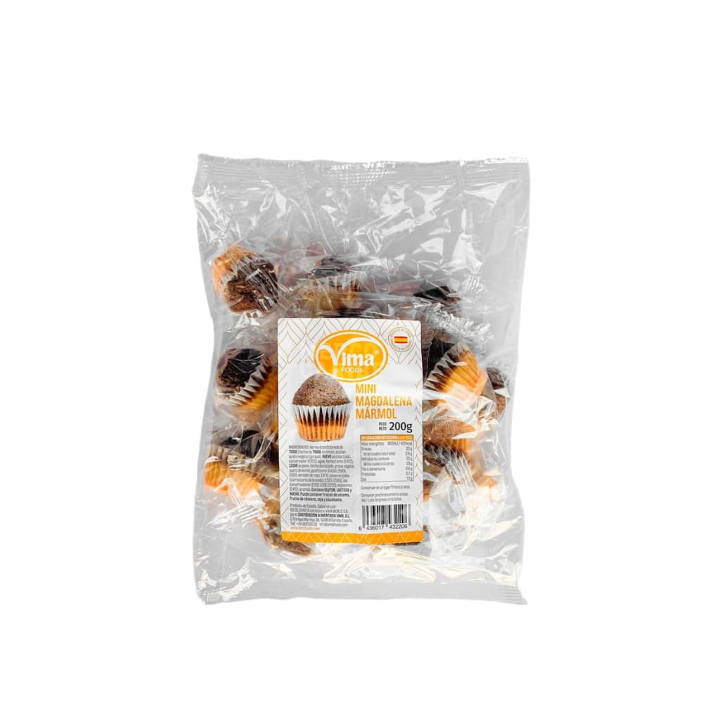 Mini magdalena mármol Vima Foods (200 g / 7.05 oz) - Imagen 1