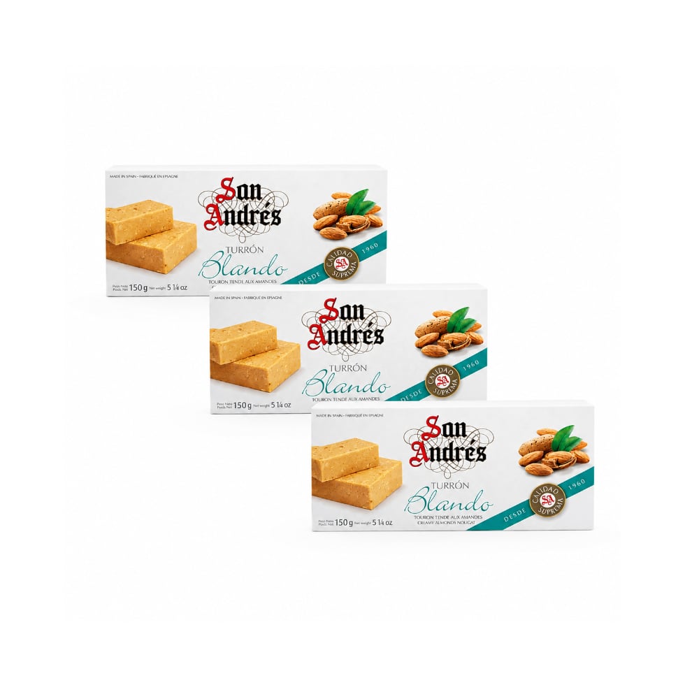 Combo: Turrón blando de almendras San Andrés ( 3 X 150 g / 5.29 oz) - Imagen 1