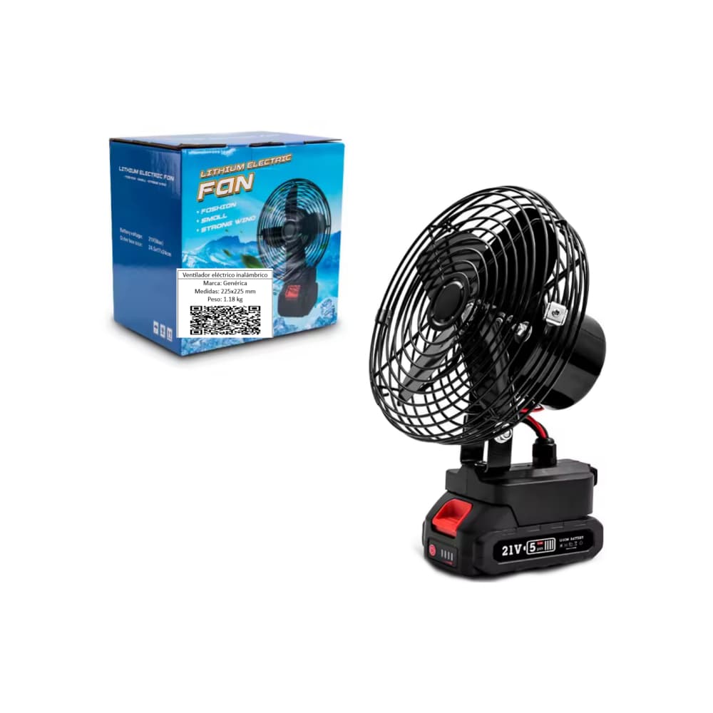 Ventilador eléctrico inalámbrico de 8'' Genérica - Imagen 1