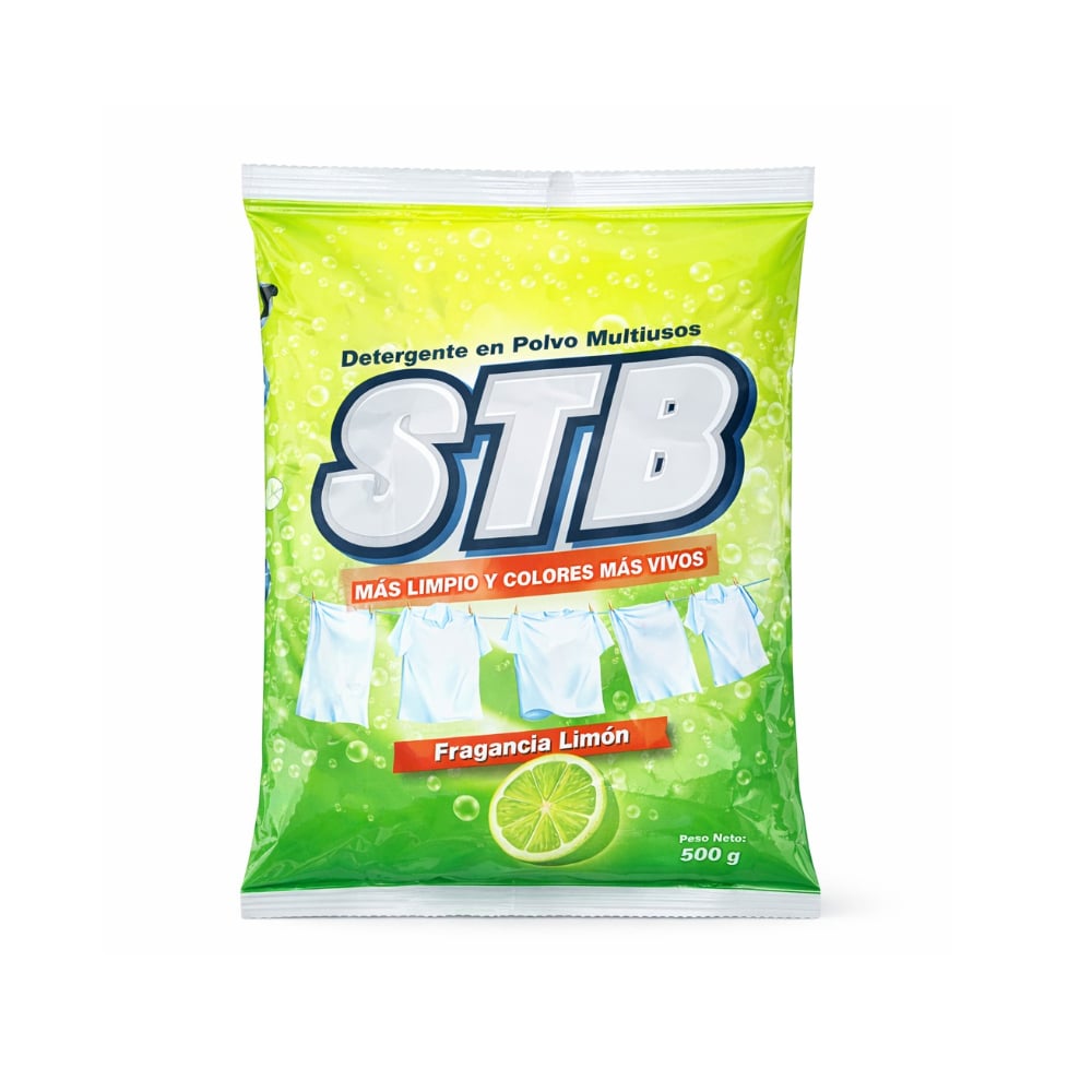 Detergente en polvo multiusos con fragancia a limón STB (500 g / 1.1 lb) - Imagen 1