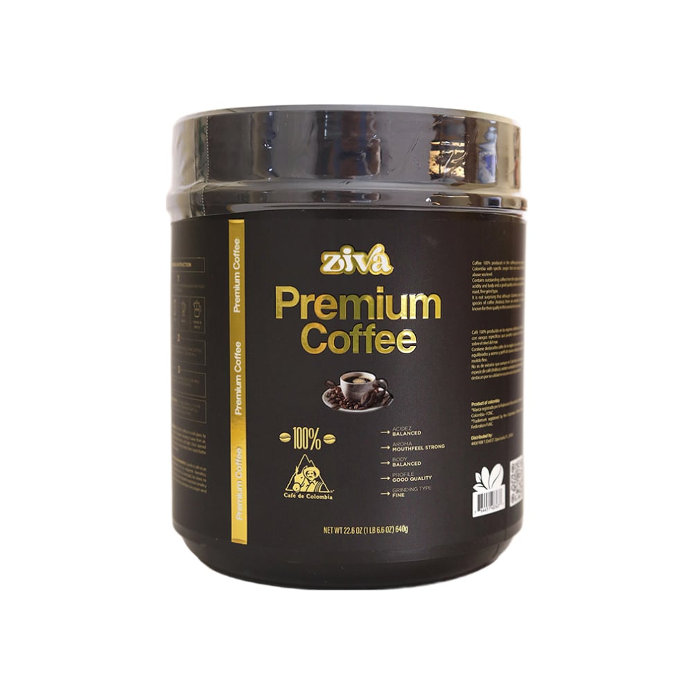 Café premium 100% Ziva (640 g / 1.41 lb) - Imagen 1