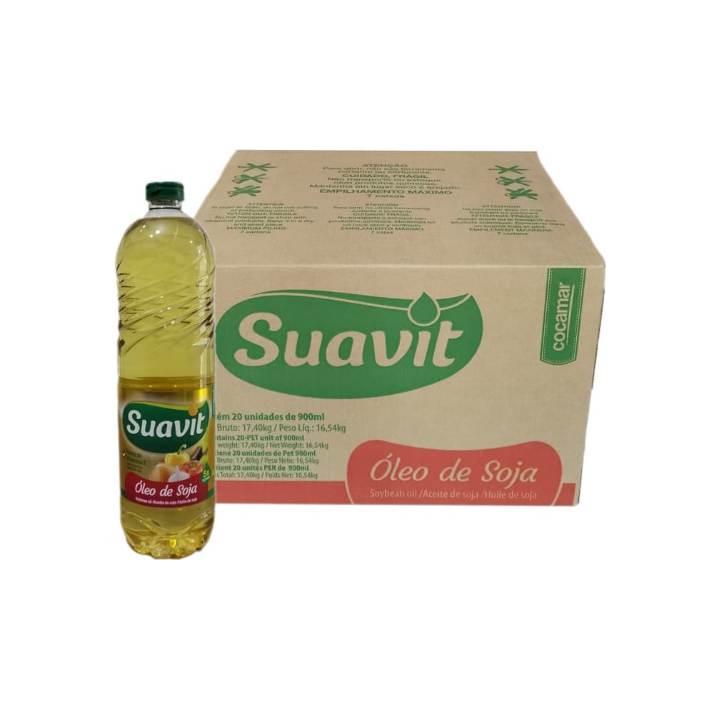 Caja de aceite de soja Suavit (20 x 900 ml) - Imagen 1