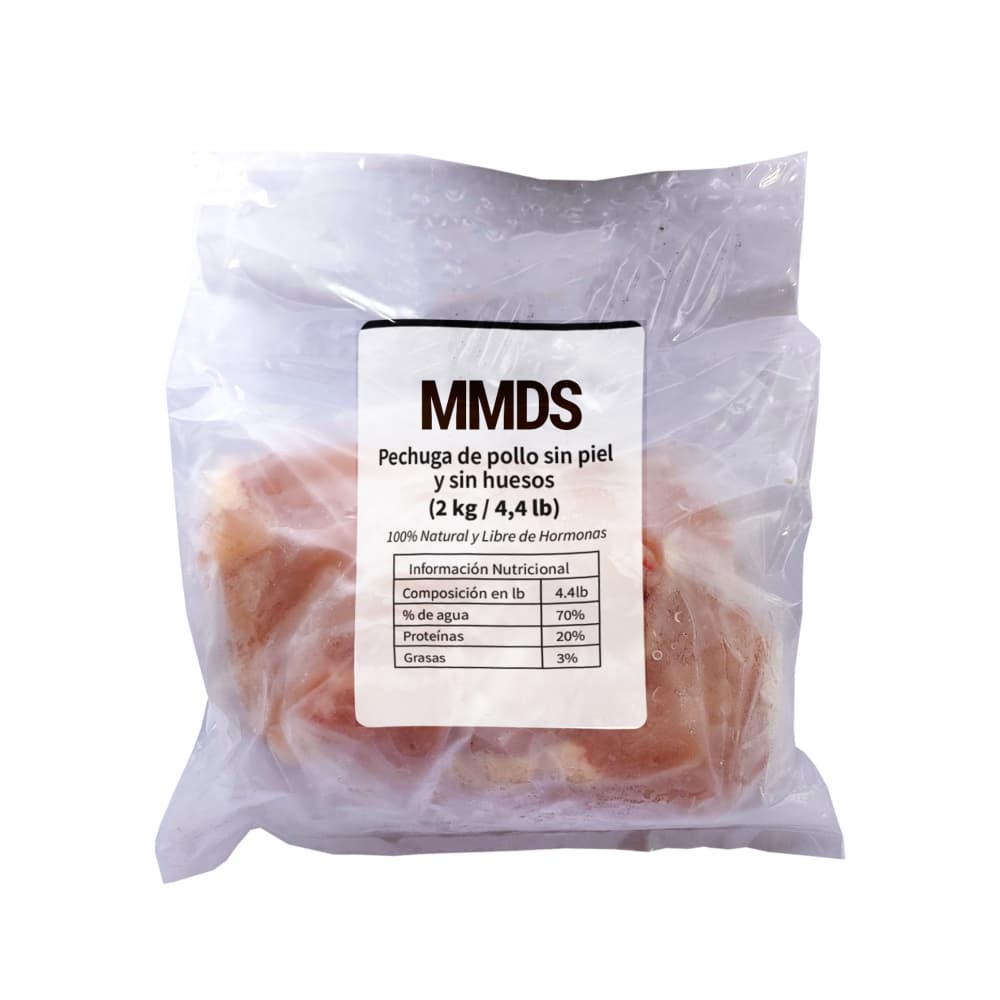 Paquete de pechuga de pollo sin piel y sin hueso MMDS (2 kg / 4.4 lb) - Imagen 1
