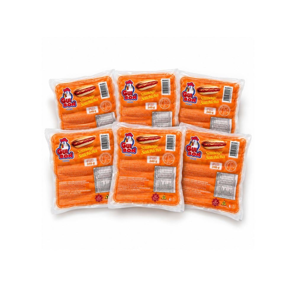 Salchichas de pollo Gui Bon Foods (6 x 340 g / 12 oz) - Imagen 1