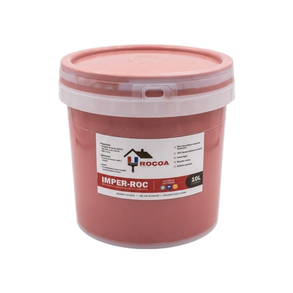 Pintura impermeabilizante color rojo ROCOA IMPER-ROC (10 L) - Imagen 1