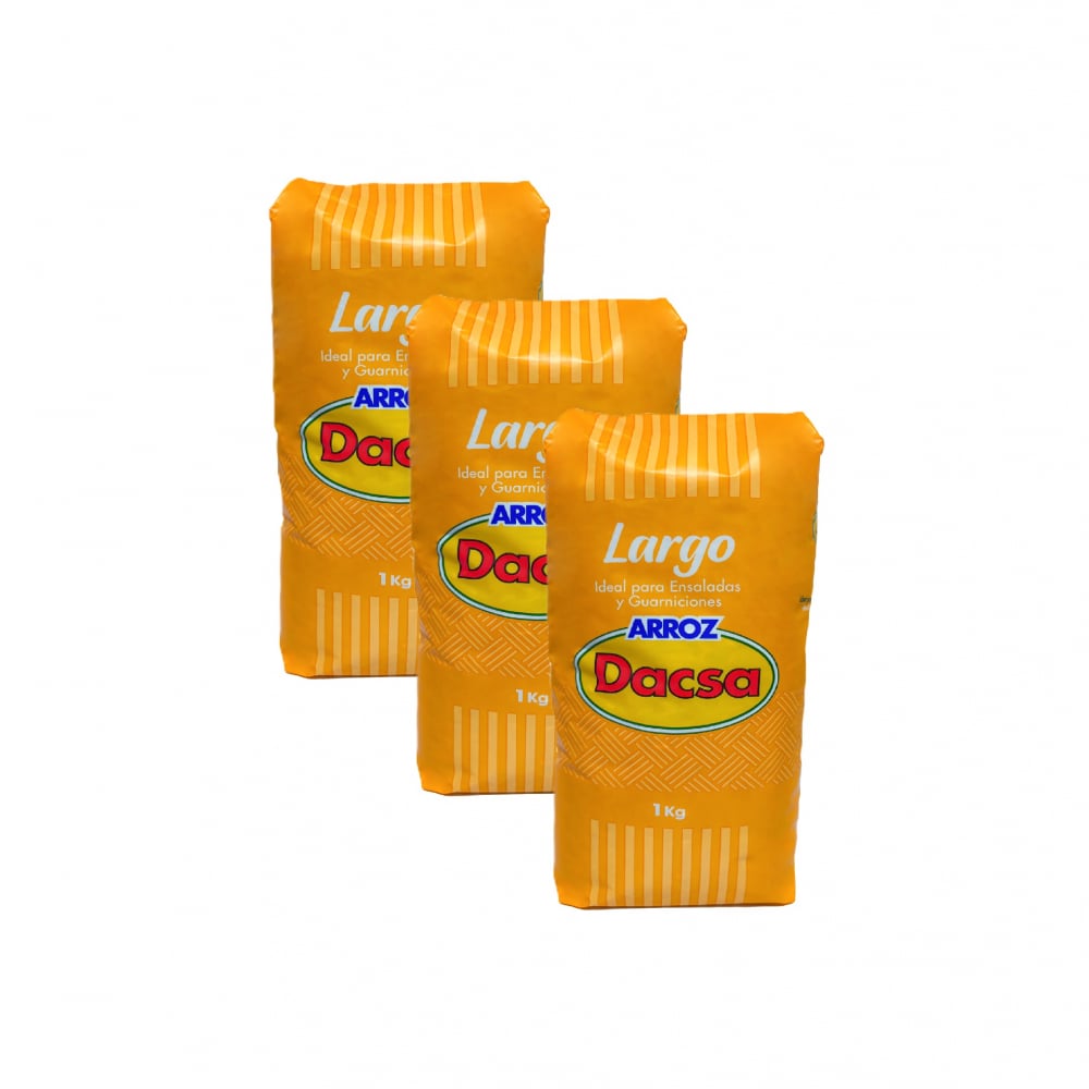Arroz largo Dacsa (3 x 1 kg / 2.2 lb) - Imagen 1