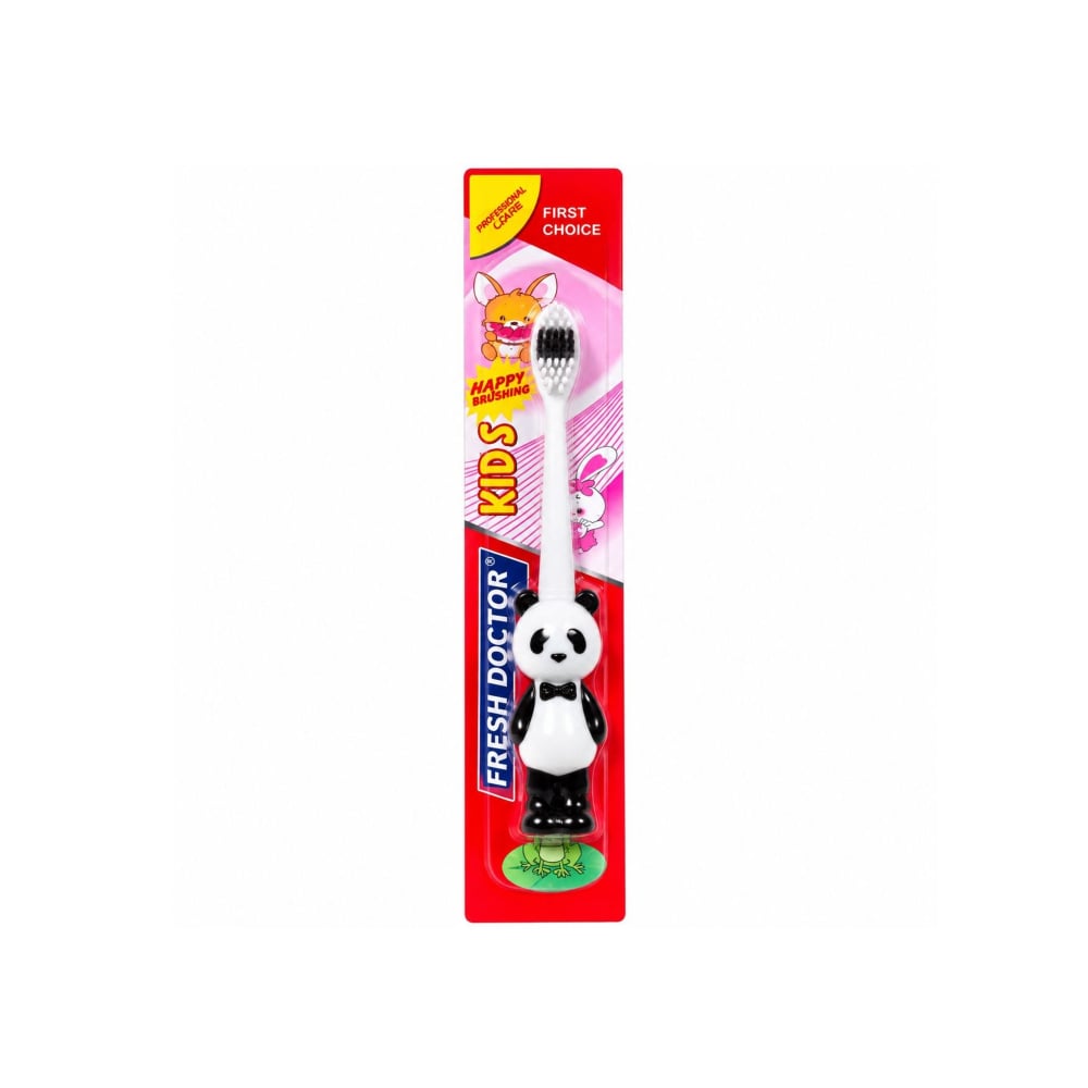 Cepillo dental infantil con forma de oso panda Fresh Doctor (1 U) - Imagen 1