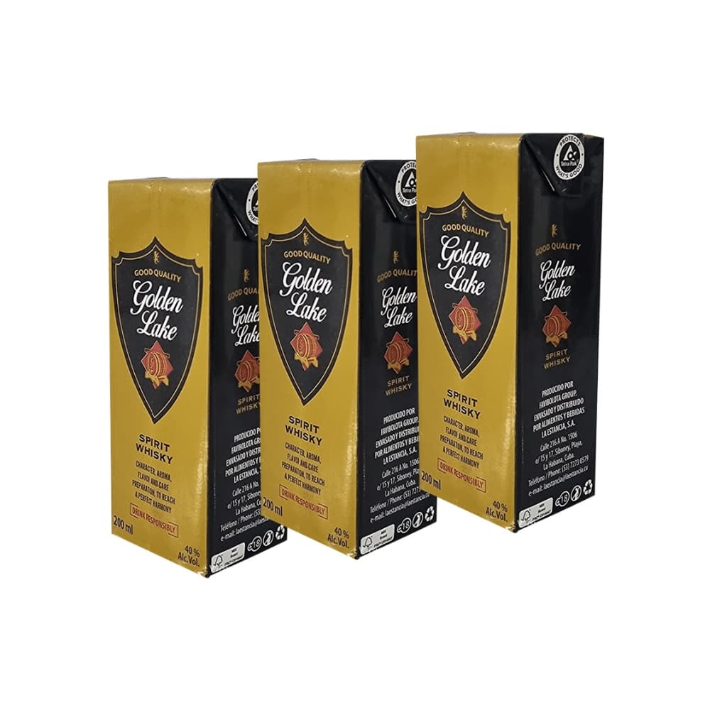 Whisky spirit Golden Lake (3 x 200 ml) - Imagen 1